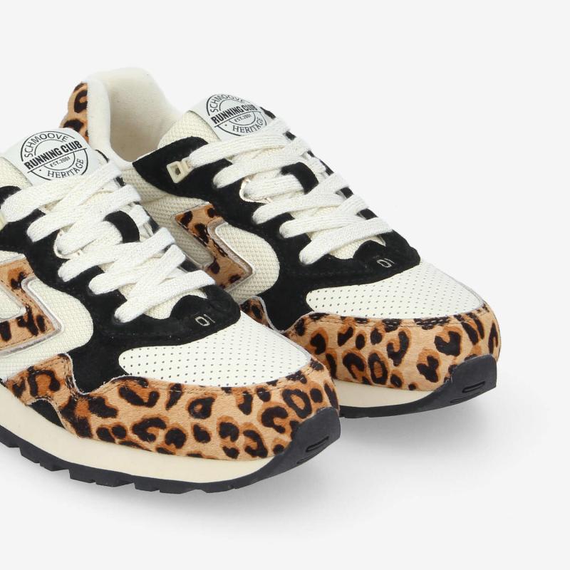 CAPE CODE RUNNER W - P.LEO/MESH/SUED -  LEOPARD/BLANC/NOIR